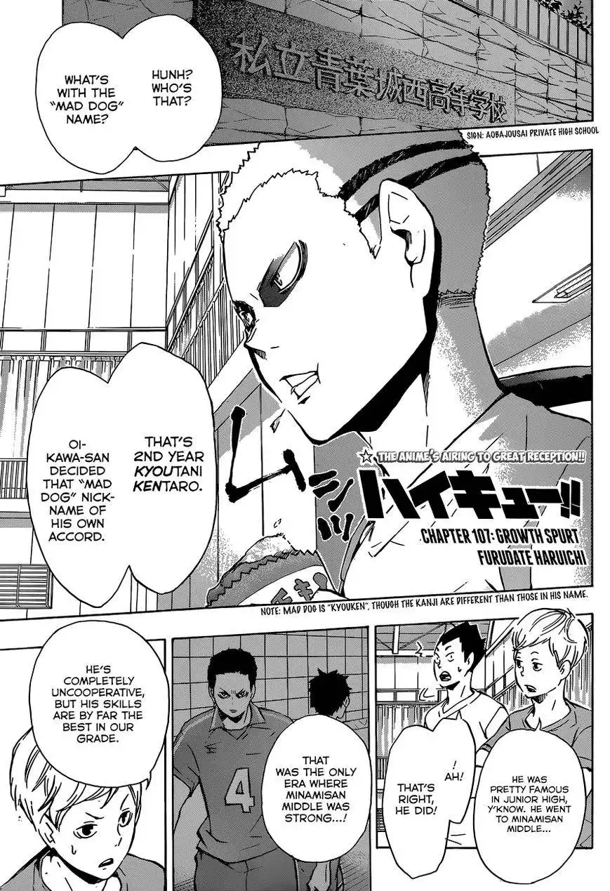 Haikyuu!! Chapter 107