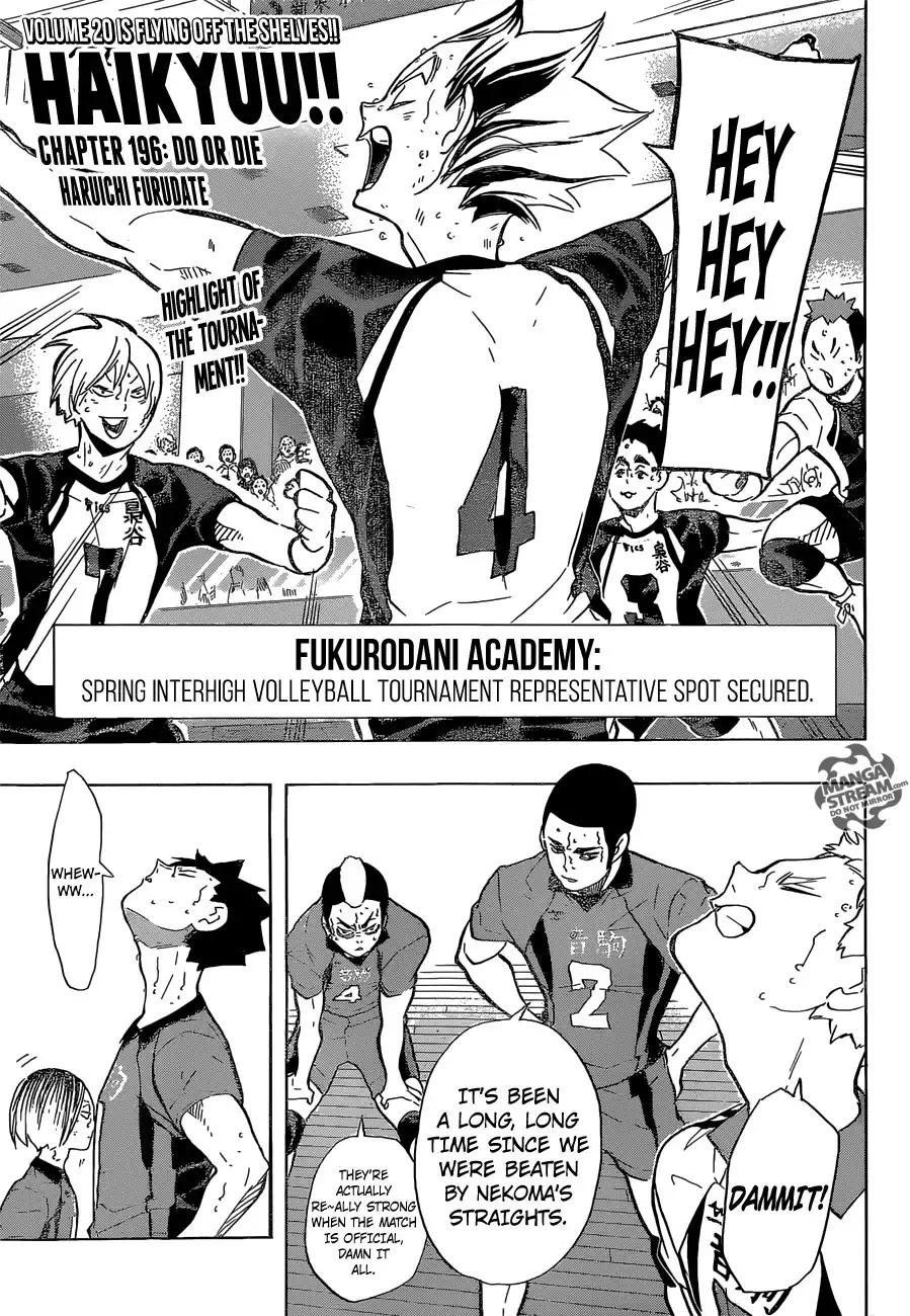 Haikyuu!! Chapter 196