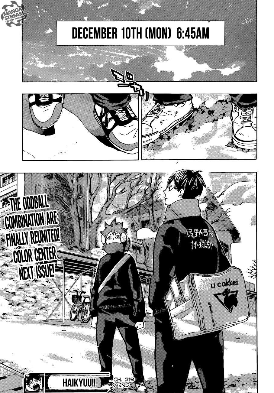 Haikyuu!! Chapter 219