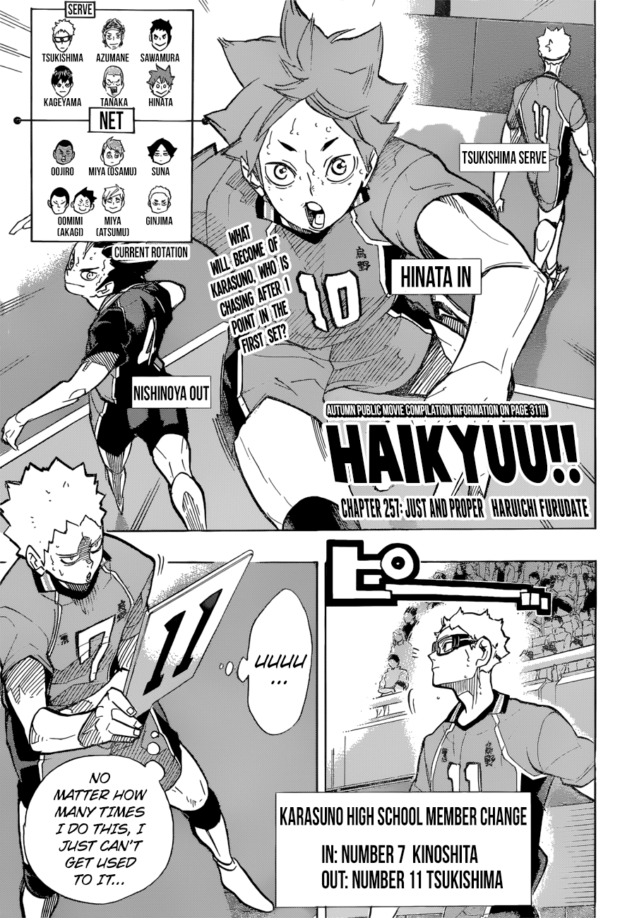 Haikyuu!! Chapter 257