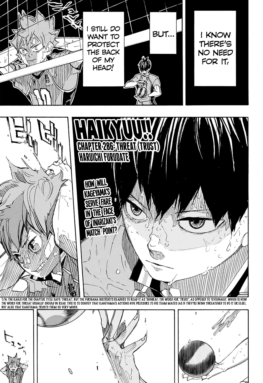 Haikyuu!! Chapter 286