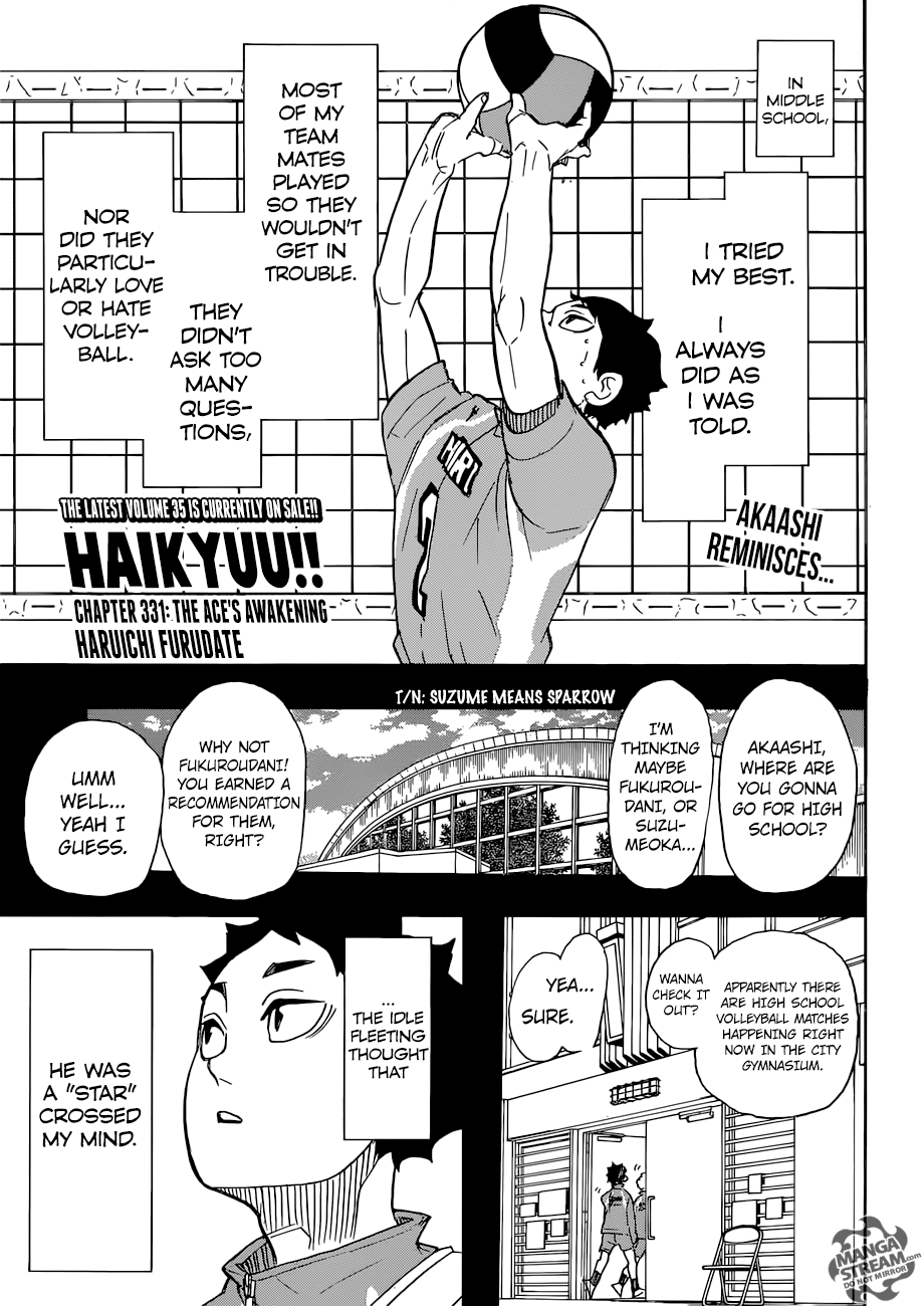 Haikyuu!! Chapter 331