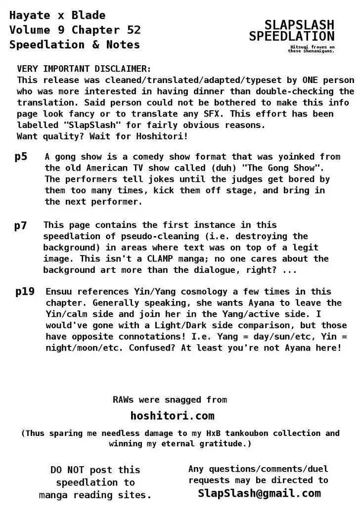 Hayate×Blade Chapter 52