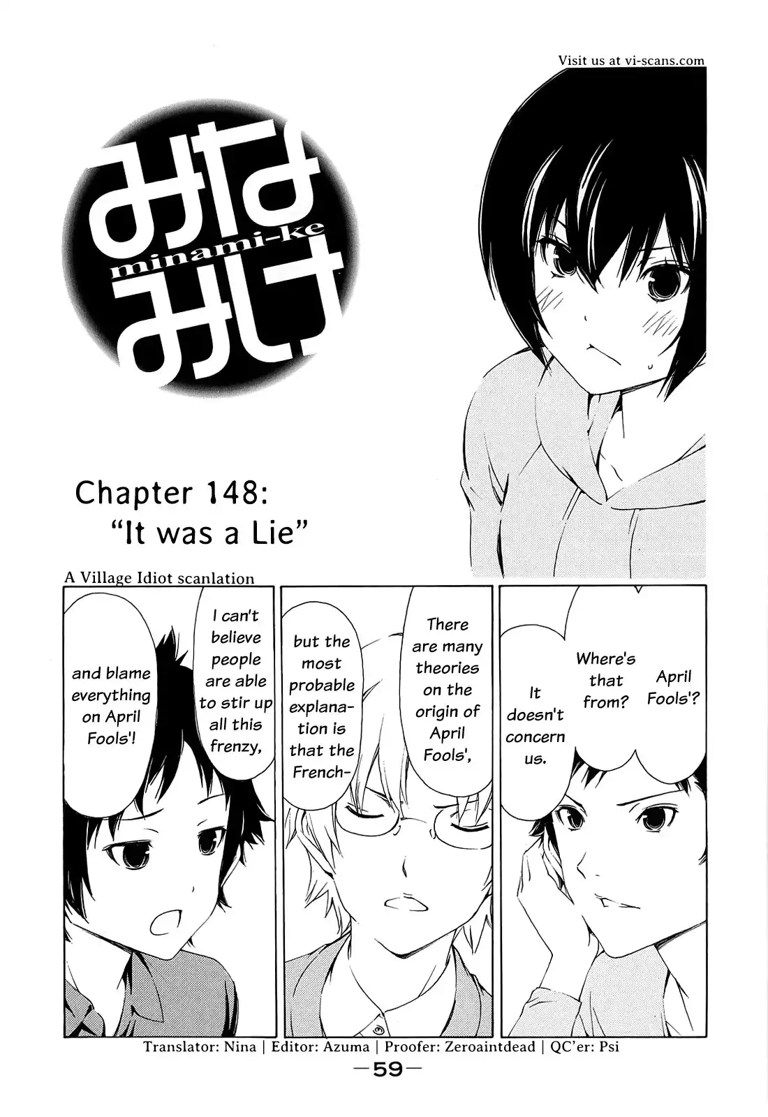 Minami-ke Chapter 148