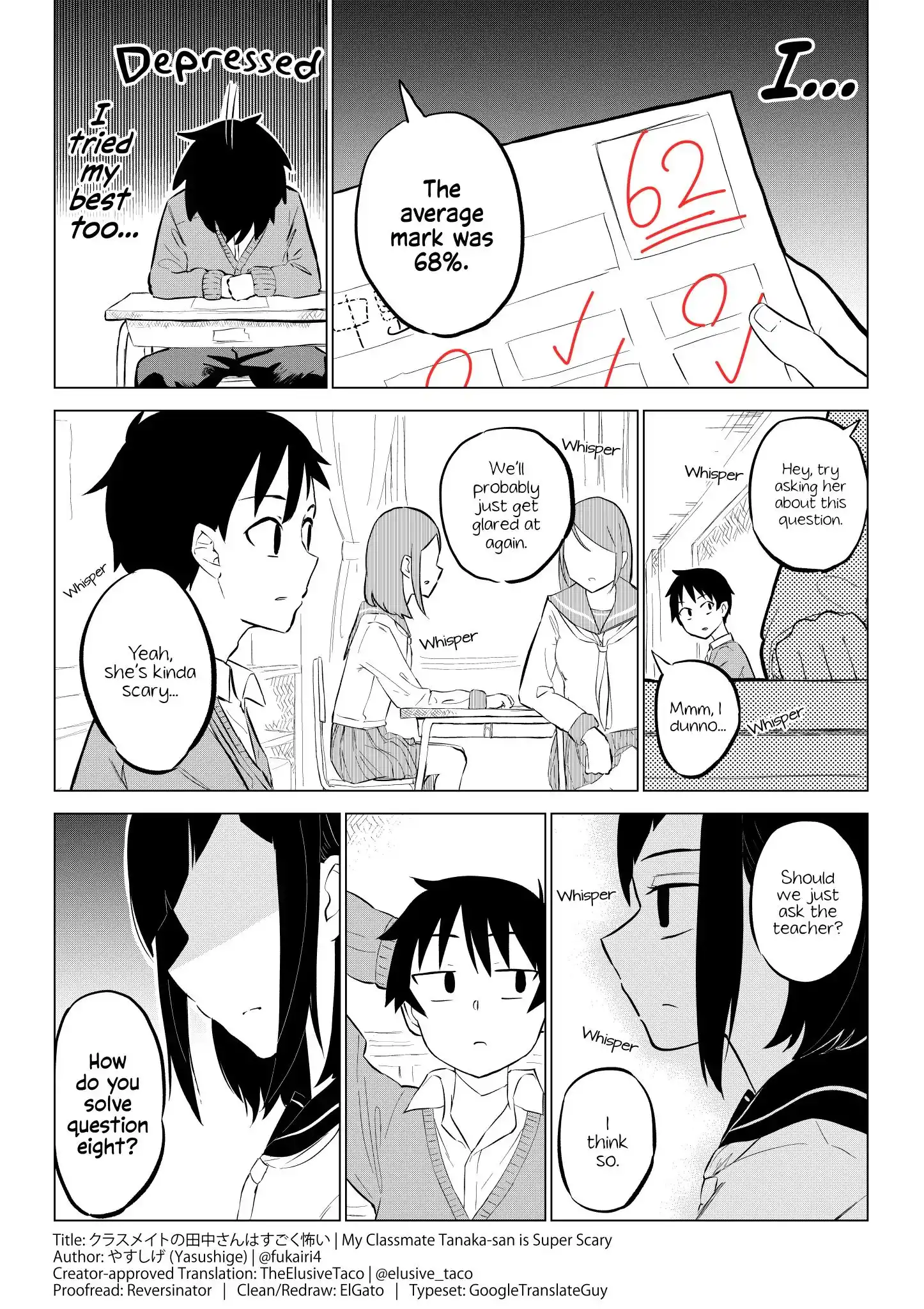 My Classmate Tanaka-san is Super Scary Chapter 9